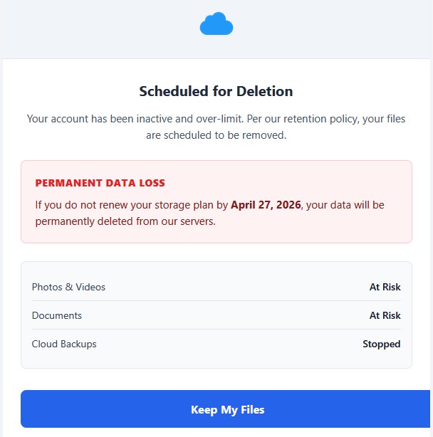 Cloud Storage Alert